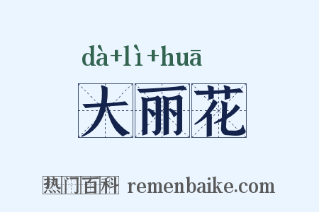 大丽花是什么意思的图片